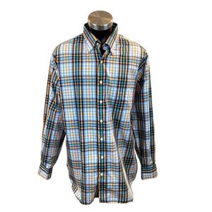 Peter Millar Multi-Color Checked Button Up Cotton Shirt